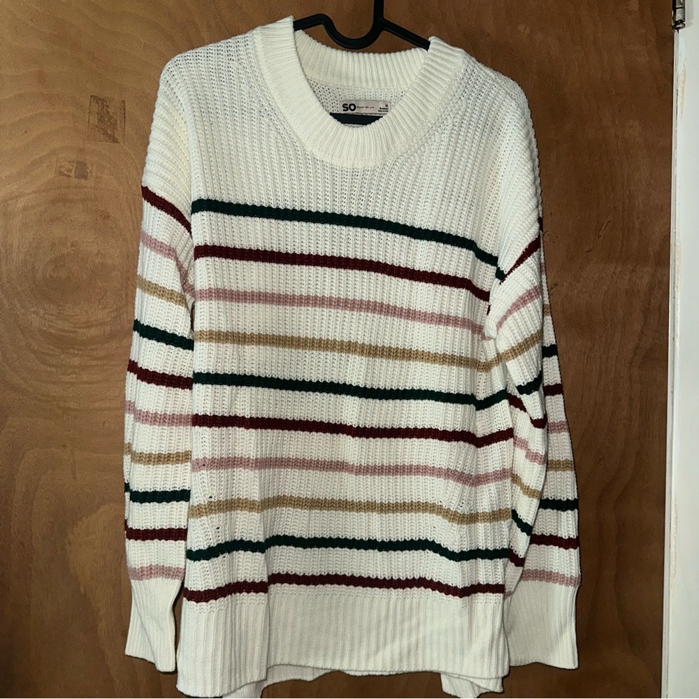 SO Multicolor Striped Knit Sweater